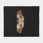 Peekaboo Dog Fleecedecke (Vorderseite (Horizontal))