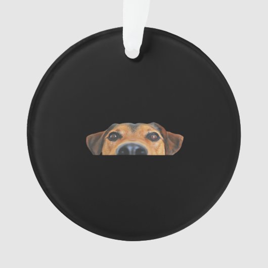 Peekaboo Dog Ornament (Vorderseite)