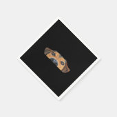 Peekaboo Dog Serviette (Ecke)