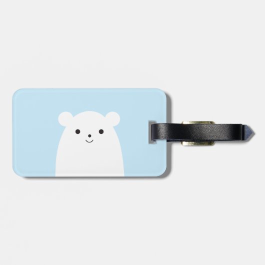 Peekaboo-Eisbär-Gepäckanhänger Gepäckanhänger (Rückseite horizontal)