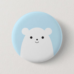 Peekaboo-Eisbär-Knopf Button