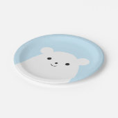 Peekaboo-Eisbär-Pappteller Pappteller (Schrägansicht)