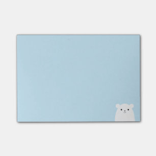 Peekaboo-Eisbär-Post-Itanmerkungen Post-it Klebezettel