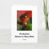 Peekaboo Feiertagskarte (Rückseite)