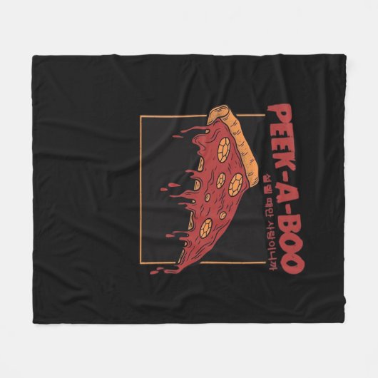 Peekaboo Funny Zitat Fleecedecke (Vorderseite (Horizontal))