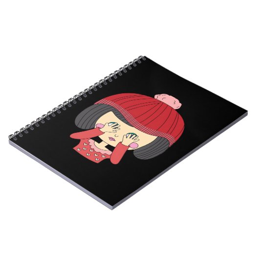 Peekaboo Girl Sloth Design Notizblock (Linke Seite)