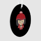 Peekaboo Girl Sloth Design Ornament (Vorderseite)