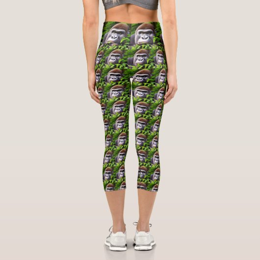 Peekaboo Gorilla, Capri Leggings (Rückseite)