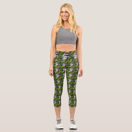 Peekaboo Gorilla, Capri Leggings (Vorderseite)