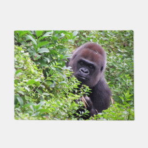 Peekaboo-Gorilla-Fußmatte Fußmatte