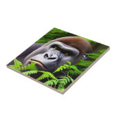 Peekaboo Gorilla, Keramik Tile Fliese (Seite)