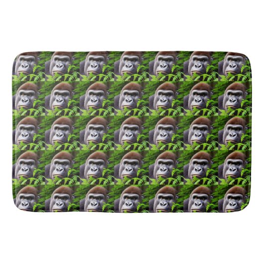 Peekaboo Gorilla, Memory Foam Bathmat Badematte (Vorderseite)