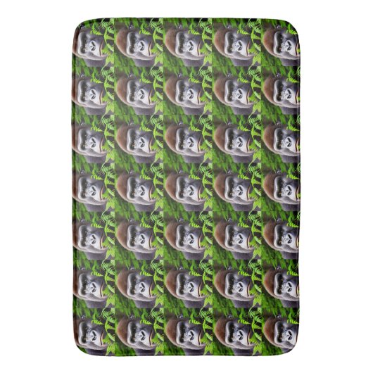 Peekaboo Gorilla, Memory Foam Bathmat Badematte (Vorderseite Vertikal)