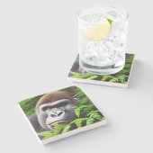 Peekaboo Gorilla, Stone Untersetzer (Seitenansicht)