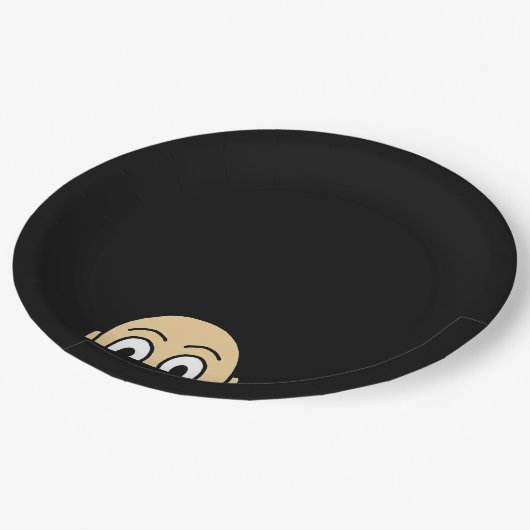 Peekaboo Grafisches Basisangebot Pappteller (Schrägansicht)