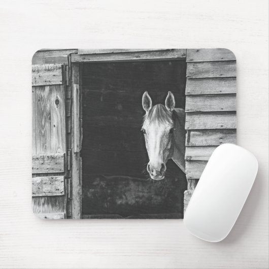Peekaboo Gray Mare Horse Mousepad (Mit Mouse)