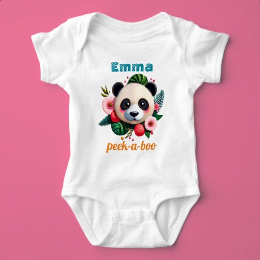 Peekaboo Individuelle Name Baby Strampler