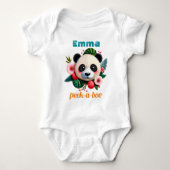 Peekaboo Individuelle Name Baby Strampler (Vorderseite)