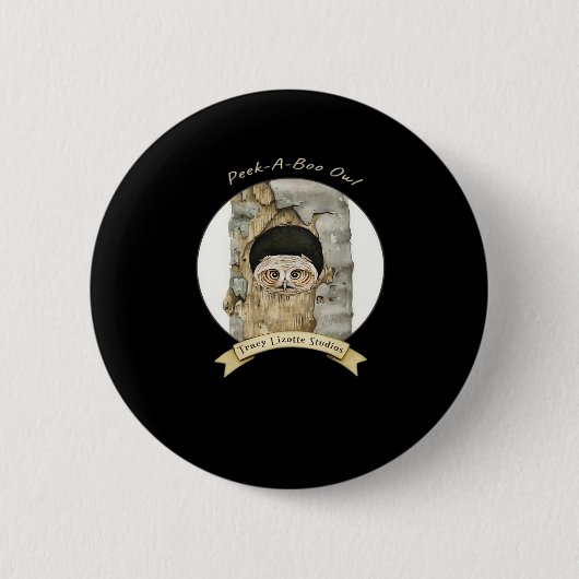 Peekaboo Meme Design für Halloween Button (Vorderseite)