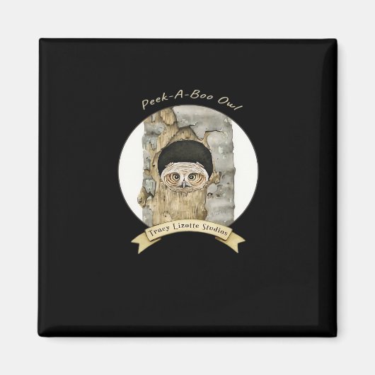 Peekaboo Meme Design für Halloween Magnet (Vorne)