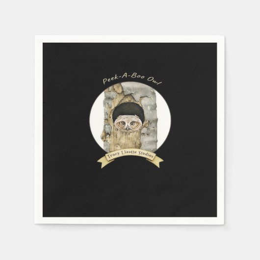 Peekaboo Meme Design für Halloween Serviette (Vorderseite)