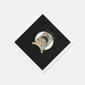Peekaboo Meme Design für Halloween Serviette (Ecke)