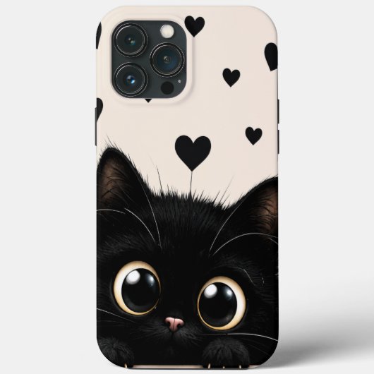 Peekaboo-Midnight-Kätzchen-Handyhülle Case-Mate iPhone Hülle (Rückseite)