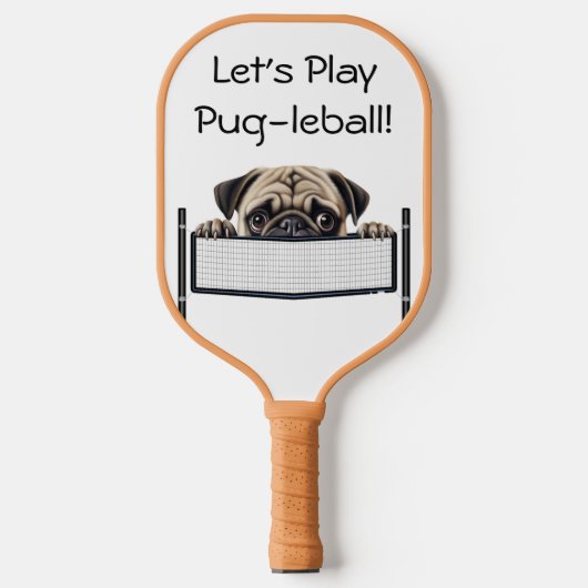 Peekaboo Mops Pickleball Paddle (Vorderseite)