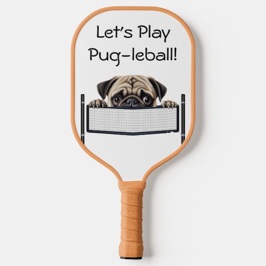 Peekaboo Mops Pickleball Paddle (Rückseite)