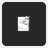 Peekaboo Niedlich Basic Quadratischer Aufkleber (Vorderseite)