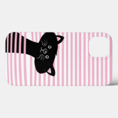 Peekaboo! Niedlicher Black Cat Phone Case (Rückseite (Horizontal))
