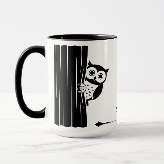 Peekaboo Owl Funny Mug Tasse (Links)