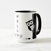 Peekaboo Owl Funny Mug Tasse (VorderseiteRechts)