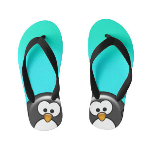 Peekaboo Penguin Aqua Kinderbadesandalen