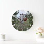 Peekaboo Pferde, Wall Clock Große Wanduhr (Zuhause)