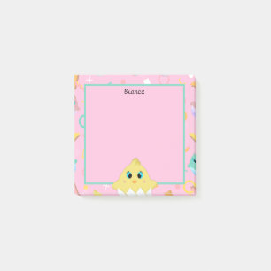 Peekaboo Pink Baby Chick Post-it Klebezettel