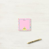Peekaboo Pink Baby Chick Post-it Klebezettel (Auf Schreibtisch)