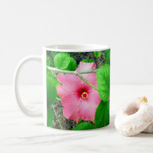 Peekaboo Pink Hibiskus Blume, Kaffeetasse