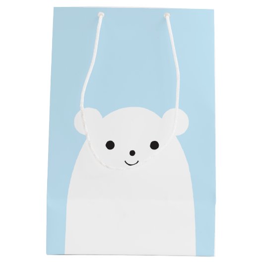 Peekaboo Polar Bear Geschenktasche Mittlere Geschenktüte (Rückseite)