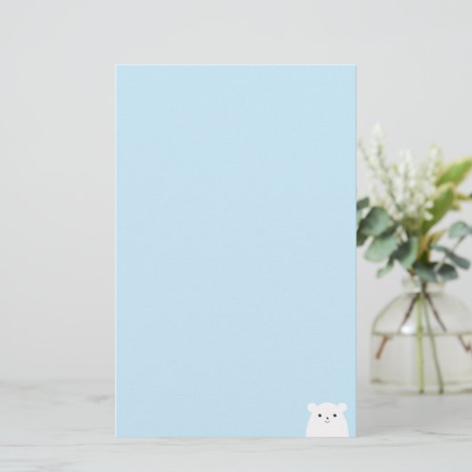 Peekaboo Polar Bear Stationery Briefpapier (Stehend Vorderseite)