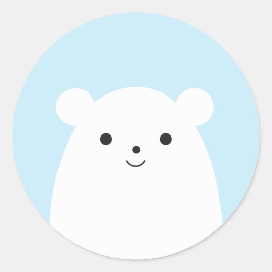 Peekaboo Polar Bear Sticker (Vorderseite)