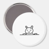 Peekaboo Rabbit Cartoon Sketch Classic Magnet (Vorderseite/Rückseite)