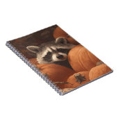 Peekaboo Raccoon Pumpkin Patch Art Notizblock (Rechte Seite)