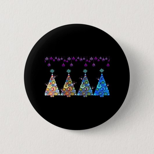 Peekaboo Reindeer Classic Button (Vorderseite)
