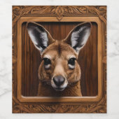 Peekaboo sagt das Känguru, Weinetikett (Einzelnes Label)