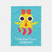 Peekaboo-Scheune Ostern | Bayla das Küken Fleecedecke (Vorderseite)