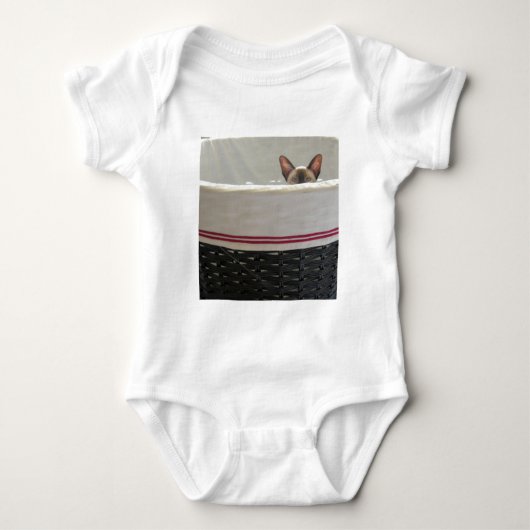 Peekaboo-siamesisches Kätzchen-Shirt Baby Strampler (Vorderseite)