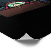 Peekaboo Sloth Halloween Poster (Ecke)