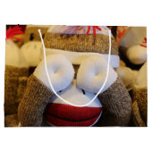 Peekaboo-Socken-Affe Große Geschenktüte (Rückseite)