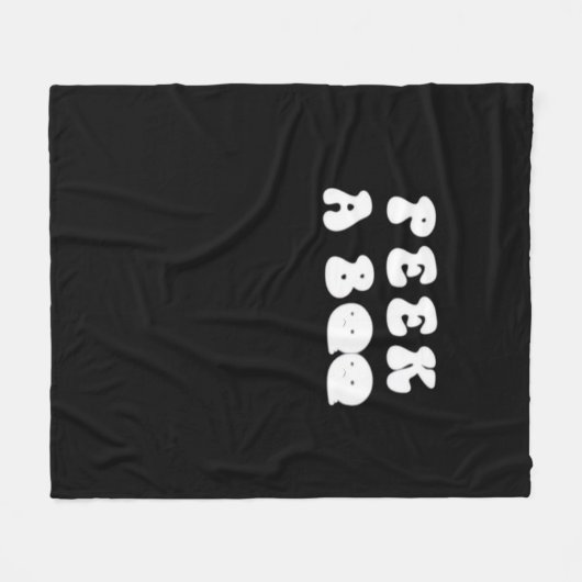 Peekaboo Spooky Slogan Fleecedecke (Vorderseite (Horizontal))